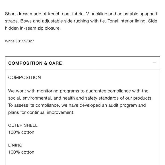 ZARA RUCHED BOW TRENCH COAT WHITE DRESS - Picture 6 of 6